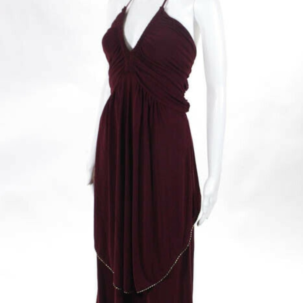 Marc By Marc Jacobs burgundy VNeck Halter piped sm - Picture 1 of 8